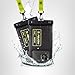 Pelican 2 Pack Marine - IP68 Waterproof Phone Pouch (Regular Size) Floating Waterproof Phone Case - Beach Cruise Ship Travel Essentials - Works w/All Phones - Detachable Lanyard - Black/Hi-Vis Yellow