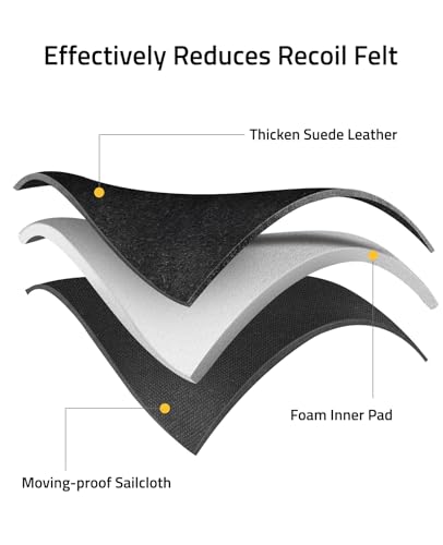 CVLIFE Recoil Pad for Shotgun Shoulder Pad Shooting Vest Solid Fit Black - image 2