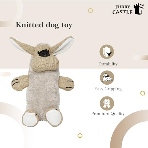 Image of Knitted Dog Toy 100% Polyester and Squeakers