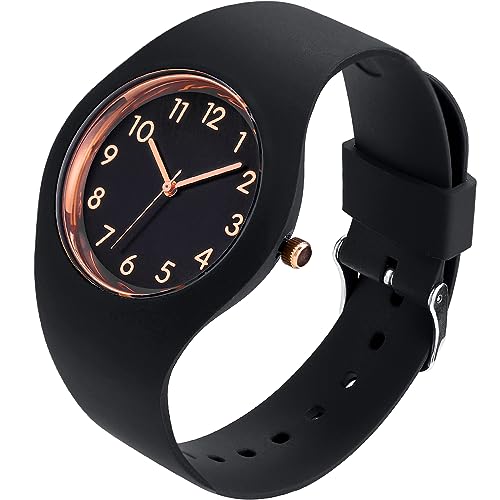 ManChDa Watches for Women Ladies Waterproof Watch Ultra Thin Women Watch Colorful Silicone Straps Easy Read Quartz Watches Minimalist Fashion Sport Wrist Watch for Student Doctors Nurses Watches Dack