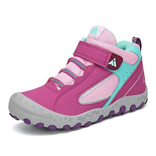 Zapatillas de Senderismo Niños Ligeras Zapatos de Trekking Antideslizante Transpirable Rosa Gr.38