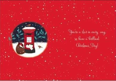 Grandson Cute Christmas Card from The Great British Card Company - Christmas Mail, Santa and Postbox - For Him