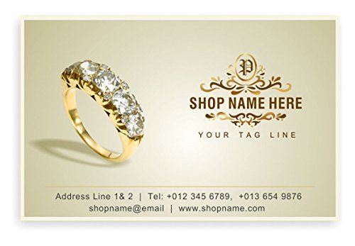 Jewelry Theme Personalised Business Cards Custom Professional Company Visiting Card- Front-110 LBS -Thick paper