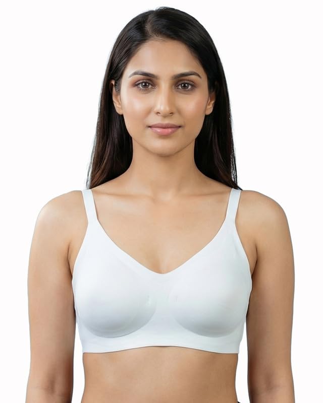 Image of Women's Cotton Padded Full Coverage Bonded Bra | Seamless T-Shirt Bra | Wire-Free | Breathable Cotton Fabric | Elastic-Free Bottom Band & Armholes | No Marks, No Digging | Pack of 1