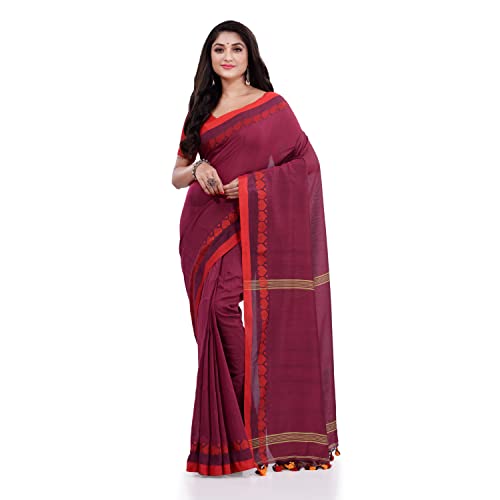 Image of dB DESH BIDESH Women`s cotton saree for woman handloom cotton georgette silk party, wear latest, loveria new, collection farewell soft mulmul linen cotton sarees for women with unstitched blouse
