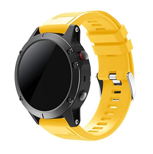 SUPREMO Garmin Fenix 5 Watch Band, ajuste rápido correa de reloj de silicona suave para Garmin Fenix 5 GPS Smart Watch Strap