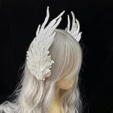 White Angel Wing Hair Clips Hair Accessories Angel Demon Hair Barrettes Lolita Headwear Wings Cosplay Costume Headpieces for Girls Women