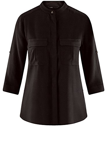 Oodji Ultra Donna Camicetta in Viscosa con Maniche...