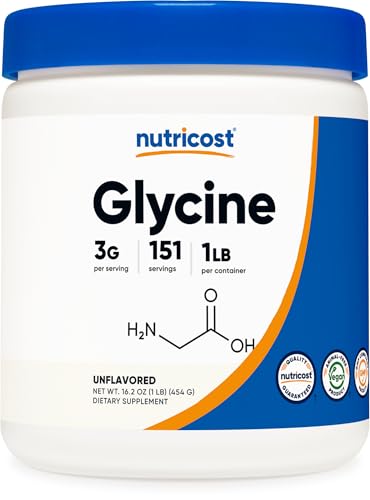 Nutricost Glycine Powder 1lb - Non-GMO Gluten Free