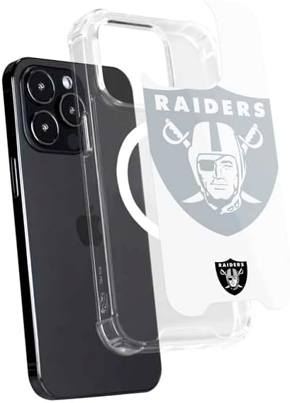 Skinit Phone Case Compatible with MagSafe iPhone 15 Pro Max - Officially Licensed NFL Las Vegas Raiders Double Vision Design