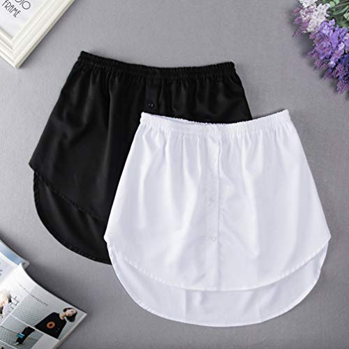 SOIMISS 1Pc Mulher Simples Moda Saia Falso Camisa de Lã para Roupas Casuais Preto XXL