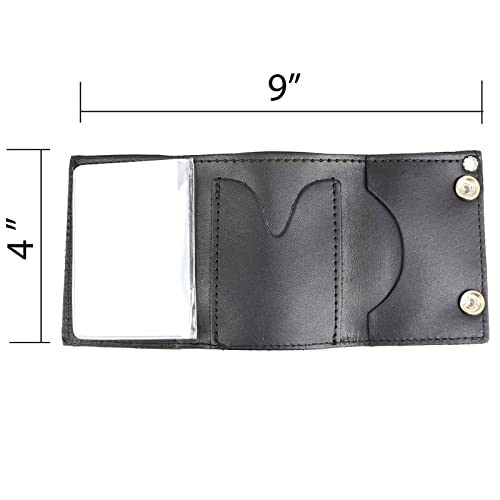Image of Milwaukee Leather MLW7889 Men's 7.5 inch Black Premium Leather Soft Biker Wallet - Bi-Fold Anti-Theft Stainless Steel Chain