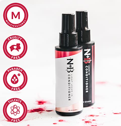 N+B Light Leave-In Conditioner & Detangler Spray | Curly, Straight, All Hair Types | Weightless No-Residue Moisturizer Repairs Dry Damaged Frizzy Hair | Sulfate & Paraben Free #TOP3