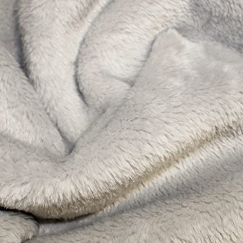 Tissu polaire corail argent doux pour peau sensible sans irritation 5m
