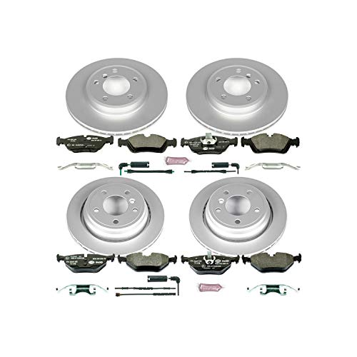 Image of Power Stop ESK871 Front & Rear Euro-Stop Brake Kit BMW and 2 Front & 1 Rear Sensor Wires For BMW 3, BMW 3, BMW 325Ci, BMW 325i, BMW 3, BMW 328i [Model Specific]