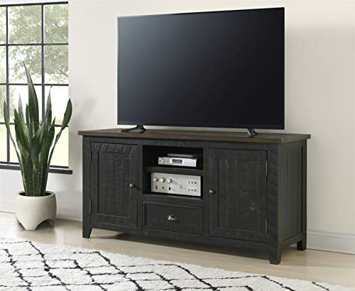 Martin Svensson Home Monterey TV Stand, Black with Brown Top - Image 2