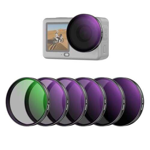 NEEWER CPL+ND�t�B���^�[�Z�b�g Osmo Action 6�Ή� ND8/16/32/64/1000�����\ �~�Ό������Y�t�B���^�[ �X�i�b�v�I�� �}���`�R�[�gHD�A�N�V�����J�����B�e�A�N�Z�T���[ FL-B2