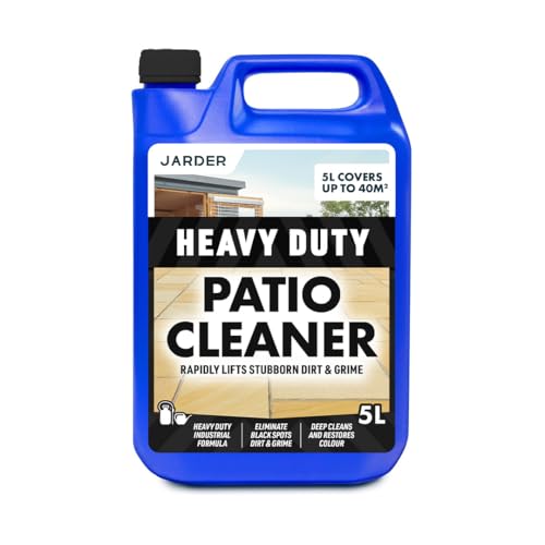 Jarder Heavy Duty Patio Cleaner 5L Heavy Duty Formula - Deep Cleans Dirt Mould Grime Black Spots and More - Rejuvenates Tired Patios - 40sqm Coverage