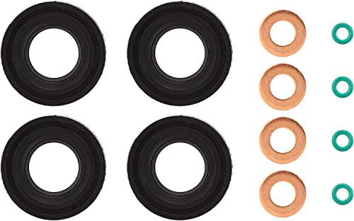 BIAREN Fuel Injector Seal Washer O-Ring Kit For Ford Transit Mk7 2.2 2.4 3.2 TDCI Citroen Relay Peugeot Boxer 2.2 HDI Fiat Ducato 2.2 D 1372494 1980J7