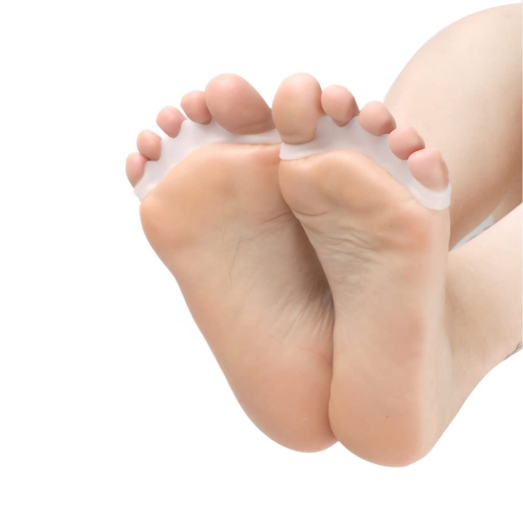 Zehenglätter, Zehenspreizer für überlappende Zehen, Gel-Silikon-Glätteisen-Korrektor, Spreizer, Abstandshalter für Hallux Valgus und krumme Zehen