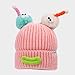 Turkey Hats for Adults New Upgrade Womens Knitted Wool Warm Ear Protection Hat Fall Winter Funny Sausage Fedora Party Caps（One Size,4-Pink）