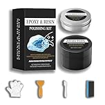 REINREUDE Epoxy Polish & Cleaner Kit for Restoring High Gloss - Safe Scratch Removal Compound for Resin Art, River Tables, Moulds - Professional DIY Polishing Kit for Crafters & Beginners