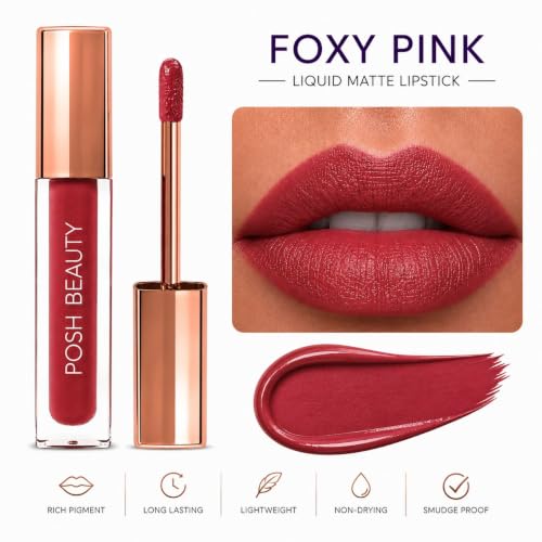 Image of Liquid Lipstick - Foxy Pink - Long lasting | Water proof