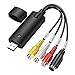 Audio Video Grabber USB 2.0, USB Video Capture Plug & Play Audio Video Converter, Video Adapter for Editing Hi8 VHS to DVD Digitize with Scart/AV Converter Adapter for Mac and Windows 10