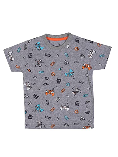 Image of Round Neck Tshirts | Half Sleeves Cotton Printed T Shirts Regular Fit for Boys (Pack of 2)