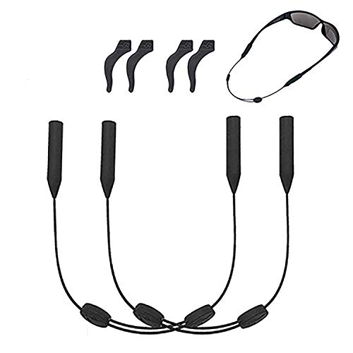 La Mejor Lista de Gafas y accesorios para Hombre los preferidos por los clientes. 48 YL TRD Gafas ajustables Gafas Retenedores Deportes Impermeable Sunglass Strap String Holder -2 Pack (adultos)