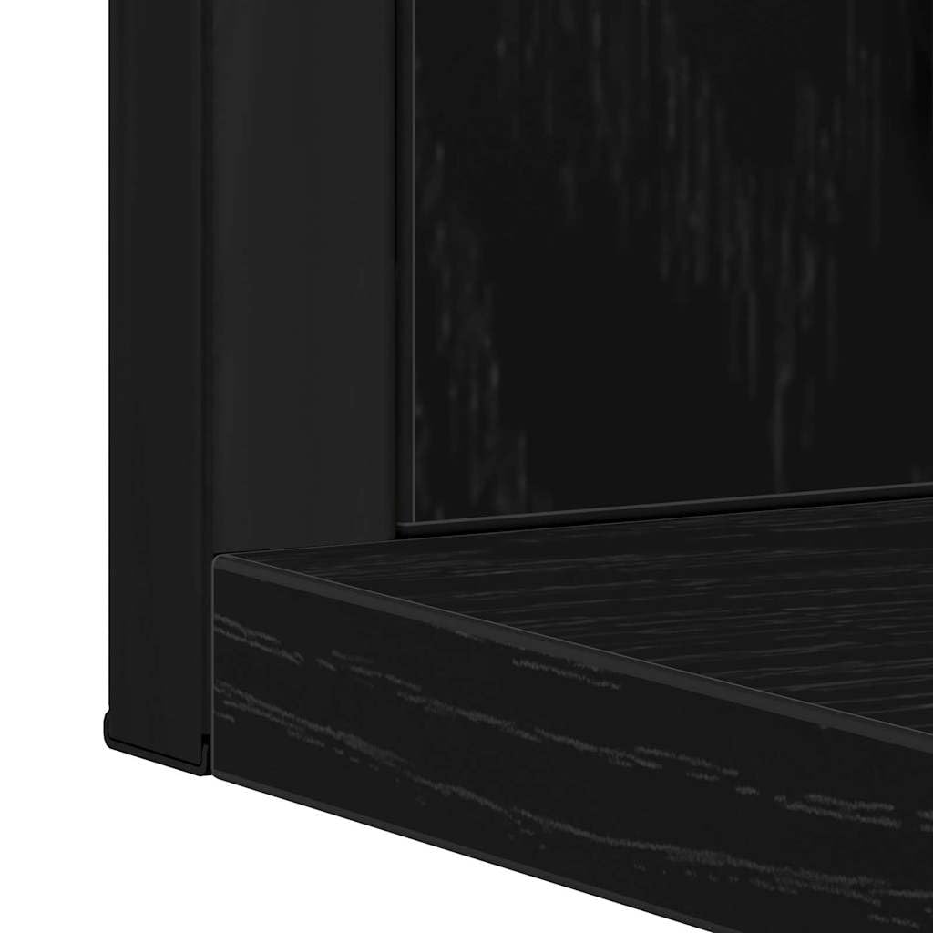 vidaXL Miroir Chêne Noir 50 x 12 x 60 cm Verre et Bois Ingénierie