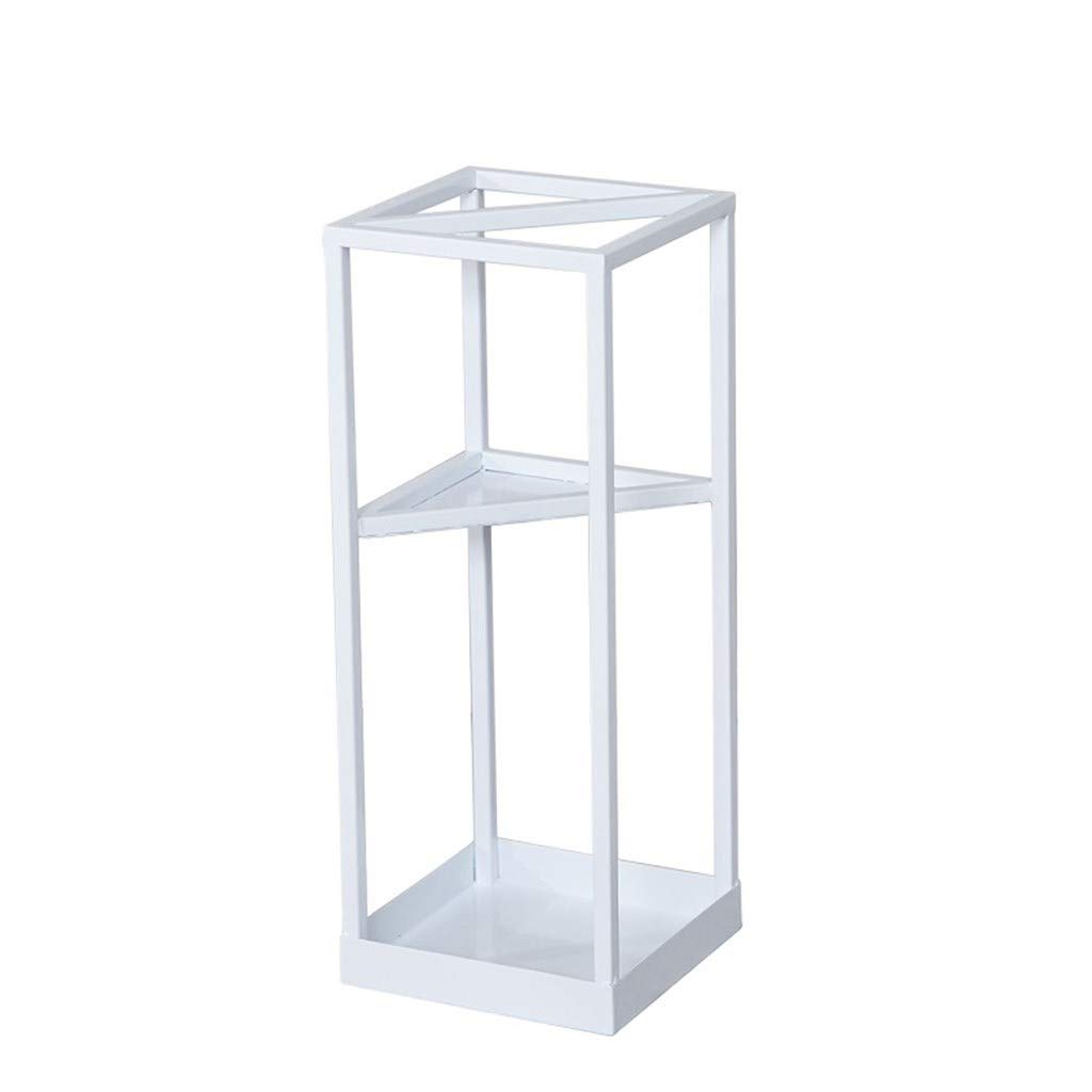 Porte-parapluie design blanc en métal stable pour décoration d'entrée et couloir chic