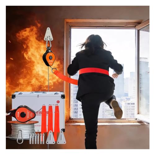 GRRICEPL Fire Escape Descent Device, Emergency Escape Rope, Safety Lifeline for High Rise Buildings, Home Fire Safety Equipments(65 m)