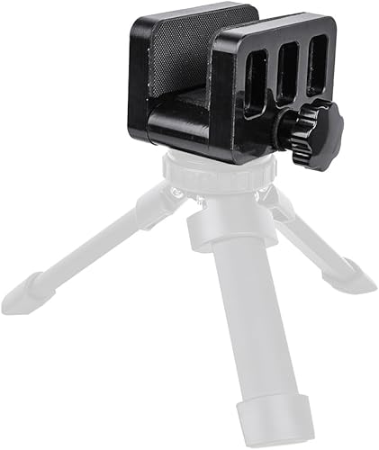 Trípode de disparo portátil, soporte de disparo rápido para rifle, ajustable, compacto, ligero, de aluminio fundido con soporte de yugo en V