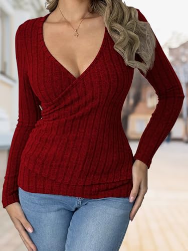 BFONS White V-Neck Ruched Long-Sleeve top4