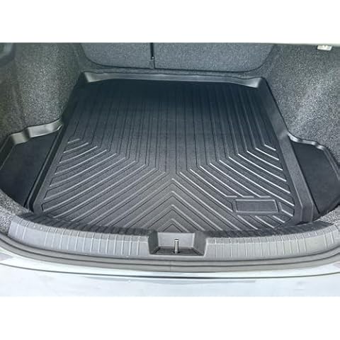 EACCESSORIES EA Cargo Liner - Trunk Mat for Volkswagen Jetta 2019-2024 – Weather-Resistant Trunk Mats for Cars with Raised Lip – Non-Slip Car Trunk Mat Tray Pad Boot – Laser Pre-Cut Design Cover