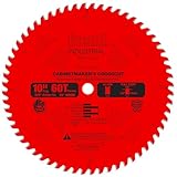 Freud Cabinetmaker’s Crosscut Saw Blade with TiCo Hi-Density Carbide Crosscutting Blend for Maximum Performance - 10' Diameter, 60 Teeth, Hi-ATB Grind - LU73R010