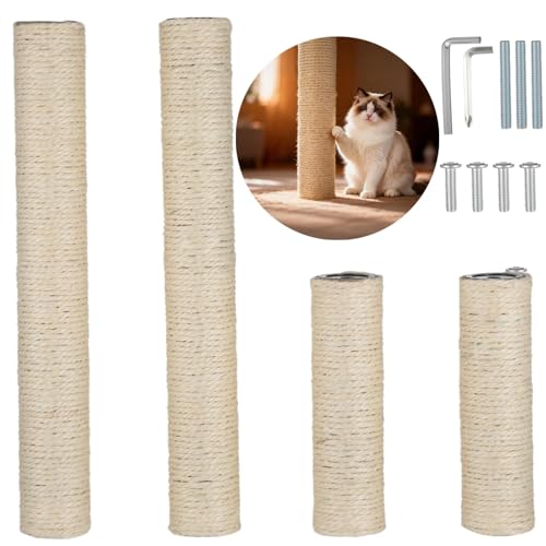 Postes de rascado para gato 4 piezas reposición sisal miniatura 3