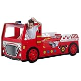 Paris Prix Lit Enfant Camion de Pompier 90x200cm Rouge