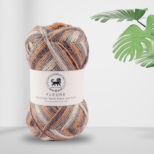 Image of Nestnhaven Acrowools Fleure Hand Knitting and Crochet Yarn. Pack of 1 Ball - 100gms. Shade no - NNHF (Multicolor24) | (500 Gm)