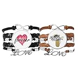 Material: Armband: hochwertiges und strapazierfähiges schwarzes Leder; Charms: Metall