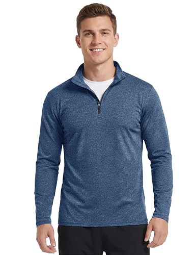 Boladeci Mens Pullover Quarter Zip Long Sleeve Golf Shirts