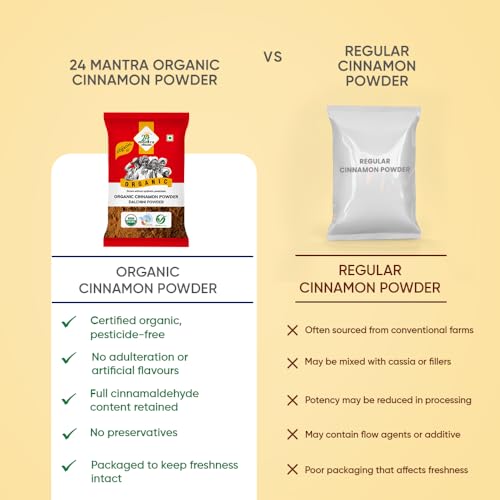 Image of 24 Mantra Organic Cassia Powder /Dalchini Powder- 100gms | Pack of 1 | 100% Organic | Chemical Free & Pesticides Free | Unadulterated