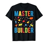 Master Builder Kids Building Blocks Brick Builder T-Shirt Small