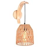 【Taille de la Applique Murale Tissée】Taille de l'abat-jour : 16cm*19cm, Taille de la base ronde au plafond : 10cm*2cm ;Longueur du cordon : 22 cm (réglable lors de l'installation). Veuillez mesurer la taille dont vous avez besoin avant d'acheter.