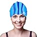 Water Gear Jazz Silicone Swim Cap - Flexible Unisex - Great for Short and Long Hair - Improve Your Performance