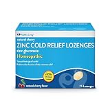 Healthy Living Cherry Zinc Lozenges, Homeopathic Cold Remedy, Reduces Duration of The Common Cold, Sore...