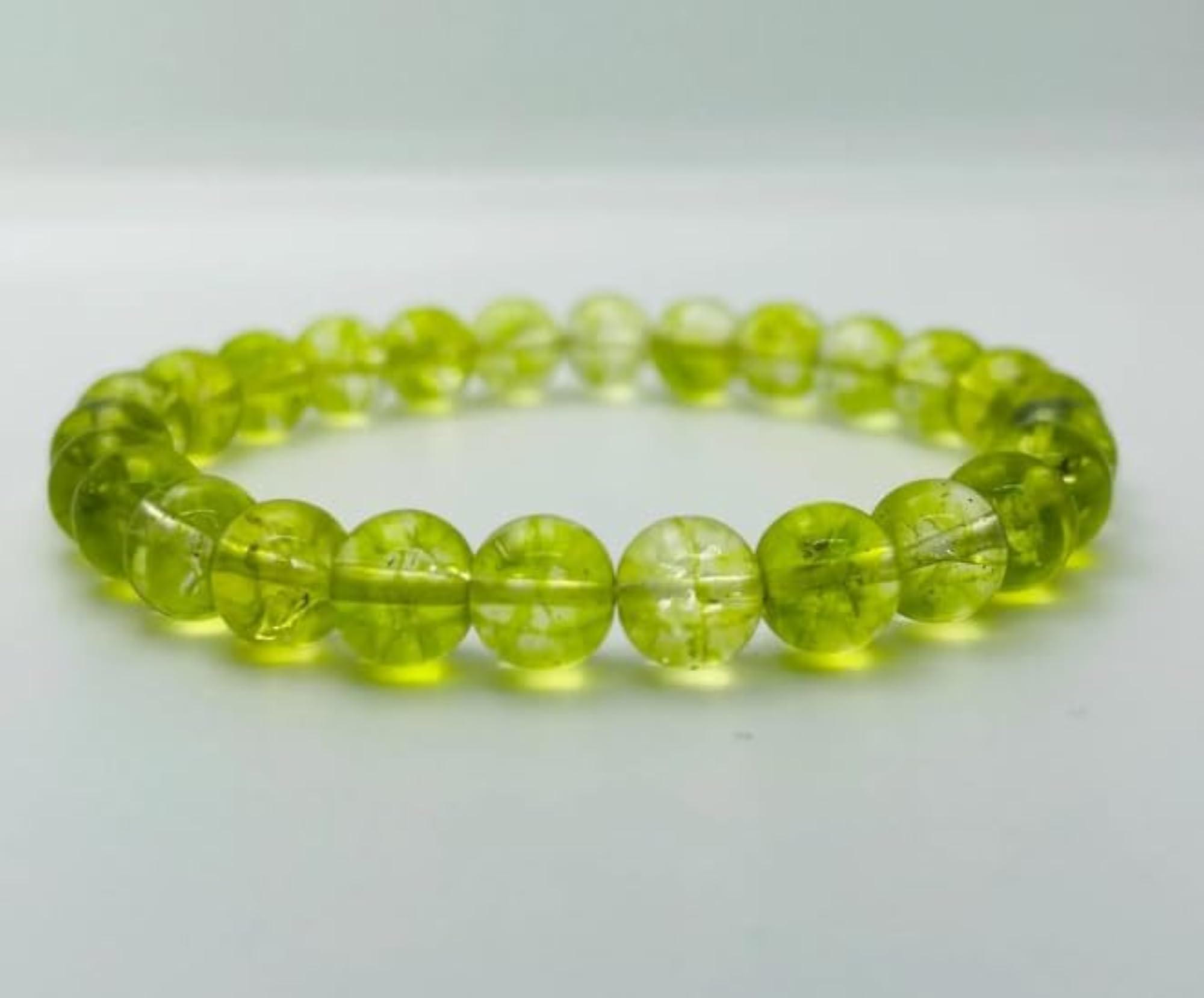 Adjustable Peridot Bracelet with Original Certified Green Stone