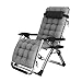 CHAIRQEW Liegestuhl Mit Auflage Sonnenliege Klapp， Schwerelosigkeit Relaxliege Garten Stuhl Liege FüR Camping Freizeit Garten Strand TragfäHigkeit Bis 200kg (Color : Gray)