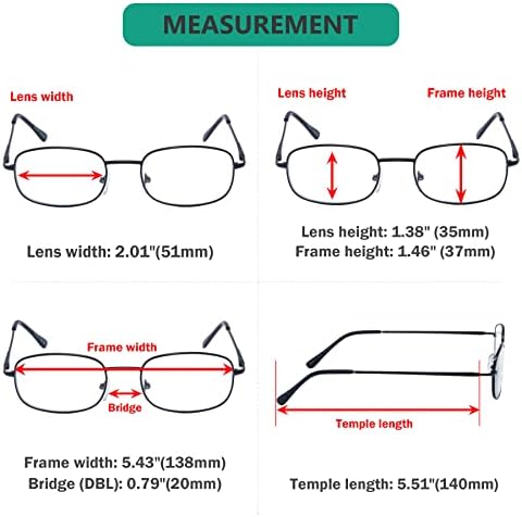 Eyekepper Metal Frame Spring Hinged Arms Reading Glasses 3 Pairs(Brown/Gunmetal/Black) Valupac Metal Readers +2.25 — view 2